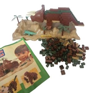 Vintage RARE 1993 Mega Bloks Triceratops Building Blocks Set 9711